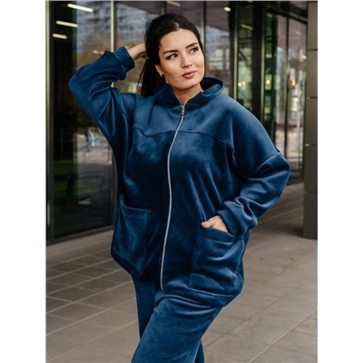 Куртка "Алиса" синий вельвет