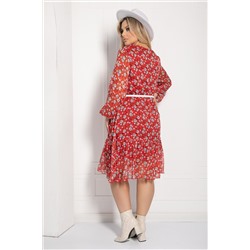 Платье Солнечный свет (красное) П12691-13