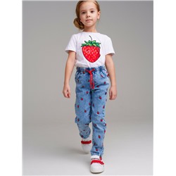 Брюки текстильные джинсовые для девочек (джегинсы)