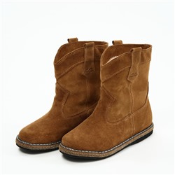 Казаки женские рыжие на меху, войлок