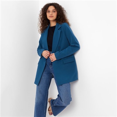 Пиджак женский MINAKU: Classic, цвет морская волна, размер 44