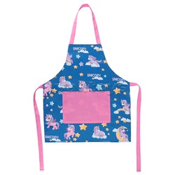 Фартук с 1 большим карманом "Единороги в небе" с дизайном, 450х500