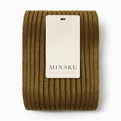 Шарф вязаный MINAKU, хаки, 180×18 см