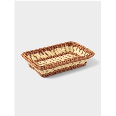 Корзинка для подачи Доляна «Молочный шоколад», 30×19.5×6 см, коричневая