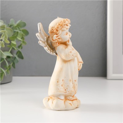 Фигурка полистоун «Ангел в звёздном платье и венке с серебристыми крыльями», 15.3 см, МИКС