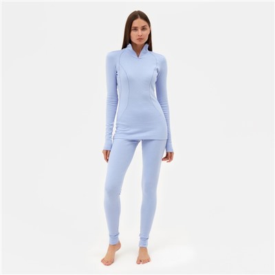 Термобельё женское (лонгслив, лосины) MINAKU, голубое, размер 54
