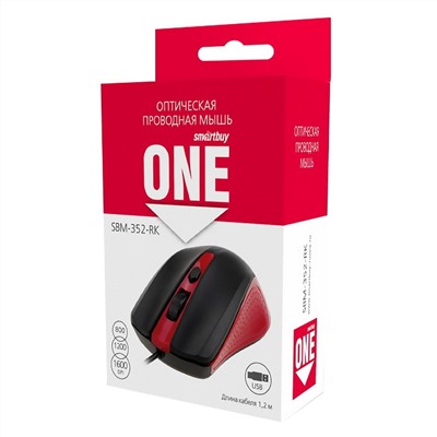 Мышь оптическая Smart Buy SBM-352-RK ONE (red/black)