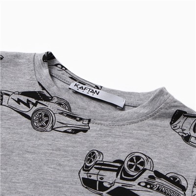 Пижама детская (футболка и шорты) KAFTAN Cars, размер 36 (134-140 см)