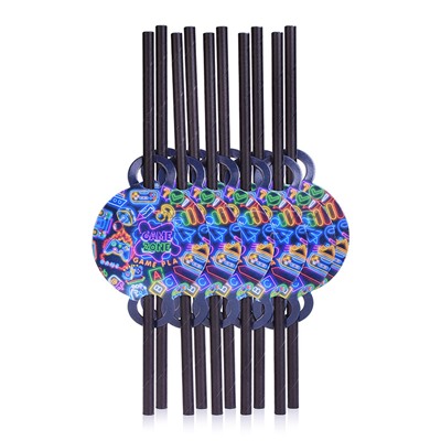 Набор посуды одноразовой "Game zone" трубочки (10 шт.)