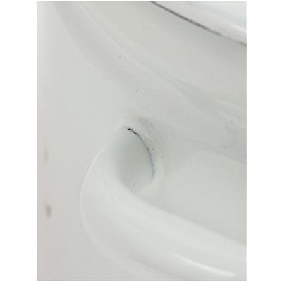 УЦЕНКА Кастрюля эмалированная, 9 л, d=26.5 см, с крышкой, цилиндрическая, белая