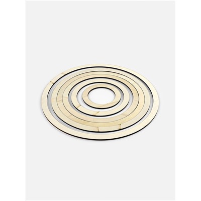 Набор основ для макраме, круглых, 6 шт., 4 мм, d=10/15/19.5/22.5/25.5/30 см