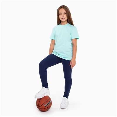 Легинсы термо для девочки, синие, рост 134-140 см