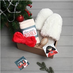 Набор новогодний подарочный «Новый год: Warm winter wishes» полотенце и аксессуары
