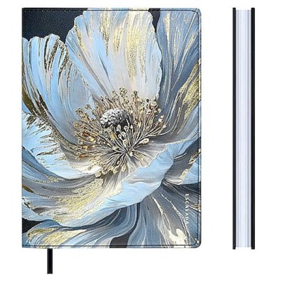 Записная книжка 163х220 мм 120л "БЕЛЫЙ МАК" 70708 кож.зам,мягк.переплет Феникс