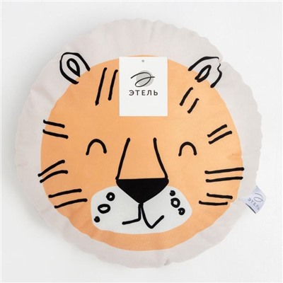 Подушка декоративная Этель «Тигр», 40×40 см, велюр, 100% полиэстер