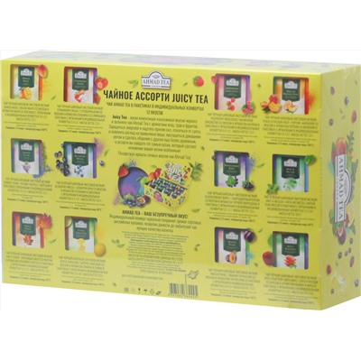 AHMAD TEA. Ассорти Juicy tea карт.пачка, 60 пак.
