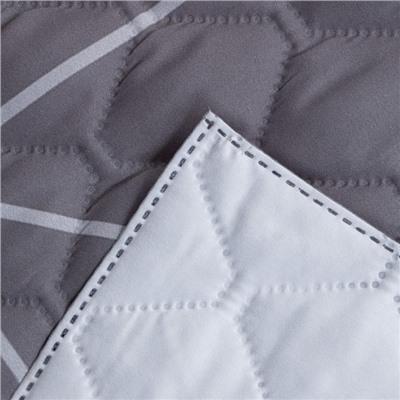 Покрывало «Этель» 2 сп Grey haze, 180×210±5 см, микрофибра