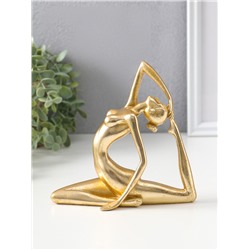 Фигурка полистоун «Обнажённая девушка-йог», под золото, 6.2×16×15.5 см