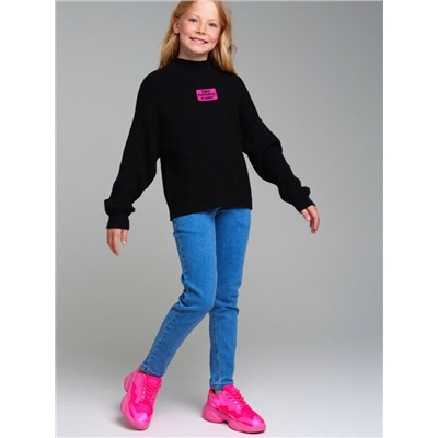 Брюки текстильные джинсовые для девочек