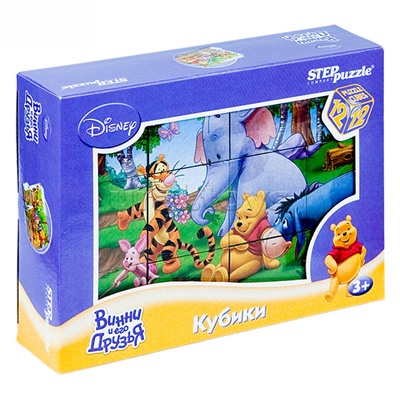 Кубики 12шт "Дисней "Винни Пух"