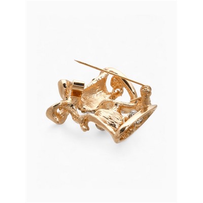 Брошь «Колокольчики», белая в золоте