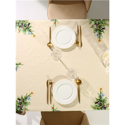 Скатерть новогодняя «Этель» Noble Christmas, 150×220 ±3 см с ГМВО, 100% хлопок, саржа 190 г/м²