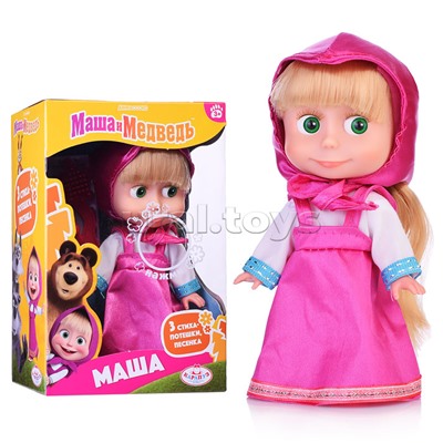 Кукла Маша "Маша и медведь" 15см, (озвуч., аксесс.,) в коробке
