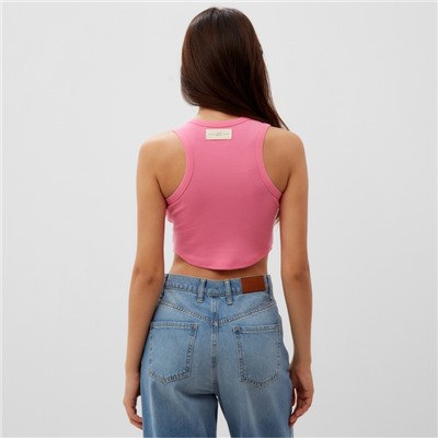 Топ в рубчик женский MIST, onesize, розовый