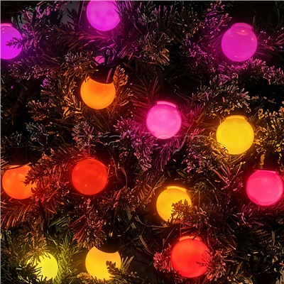 Электрогирлянда-Smart 6 м, 20 ламп, 10 режимов, USB, ИК пульт (цветная)в пакете