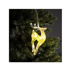 Ёлочная игрушка светодиодная «Олень», 19×8 см, 5 LED, от батареек ААх2, свечение тёплое белое