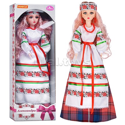 Кукла "Александра" (55 см) в белорусском костюме (в коробке)