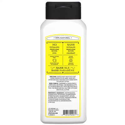 J R Watkins, Body Wash, Lemon Cream, 18 fl oz ( 532 ml)
