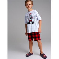 Комплект для мальчиков: фуфайка (футболка) трикотажная, шорты текстильные