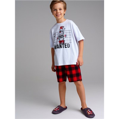 Комплект для мальчиков: фуфайка (футболка) трикотажная, шорты текстильные
