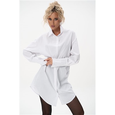 Платье – рубашка Пэрис (белый)