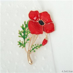 Брошь Мак / 4076 /уп 36/