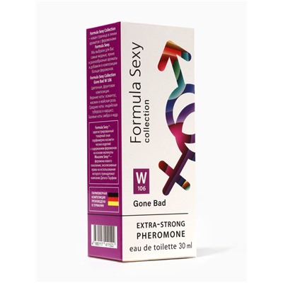 Туалетная вода женская с феромонами Formula Sexy collection Gone Bad W106, 30 мл