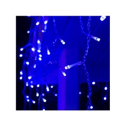 Гирлянда «Бахрома» 4×0.6 м, IP44, прозрачная нить, 180 LED, свечение синее, мерцание белым, 220 В