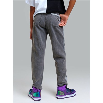 Брюки текстильные джинсовые для девочек