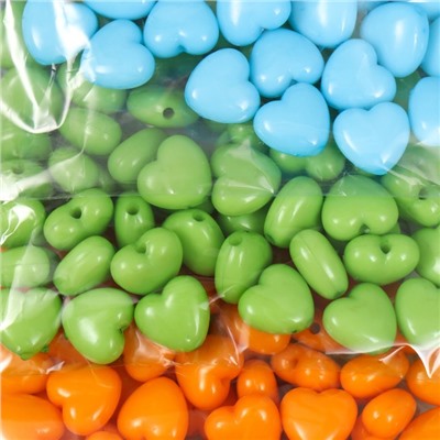 Набор бусин для рукоделия и плетения «Арт Узор. Летние цвета», 4 цвета × 20 г, пластик, 0.6×1×1 см