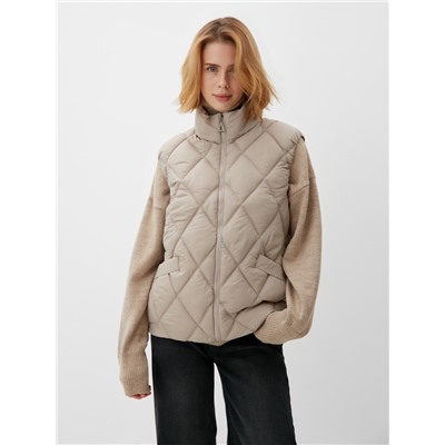 Жилет женский демисезонный на молнии Collorista, молочный, размер 42