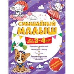 Эксмо О. Б. Обозная "Смышлёный малыш: для детей 3-4 лет (с наклейками)"