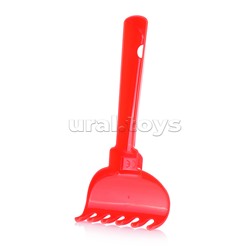 Набор №228: ведро малое с наклейкой, ситечко-цветок, совок №2, грабельки №2, 2 формочки, лейка малая