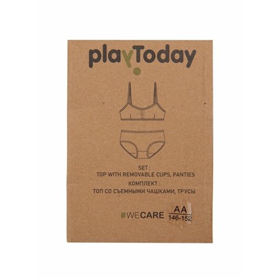 Комплект трикотажный для девочек: топ, трусы