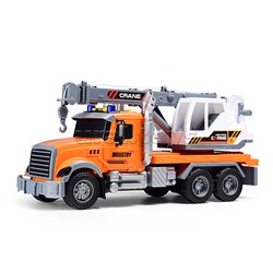 Машина "Автокрановщик" с распылением воды, на батарейках, в коробке