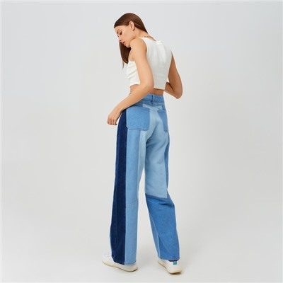 Джинсы женские палаццо MINAKU: Jeans Collection, размер 48, синие