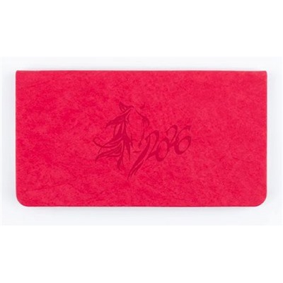 Планинг 2026 г. 165х90 мм 128 стр. "СОРРЕНТО" красный 310123 Alpha-Trend