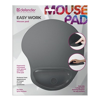 Коврик для компьютерной мыши Defender Easy Work (grey)