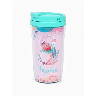 Чай подарочный «8 Марта» с тропическими фруктами в термостакане, 20 г