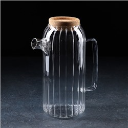 Кувшин стеклянный с пробковой крышкой «Эко», 1.6 л, 18×11×25 см